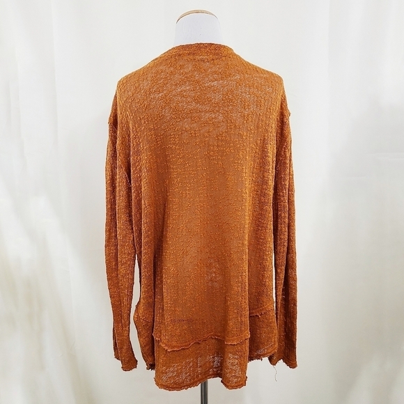 Free People Ocean Air Hacci top gold rust size medium - Picture 4 of 10